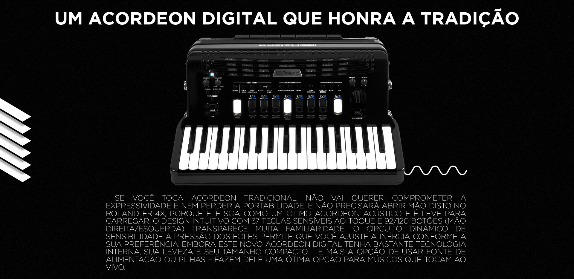 Acordeon Roland FR-4X V-Accordion, o acordeon digital que honra a tradição