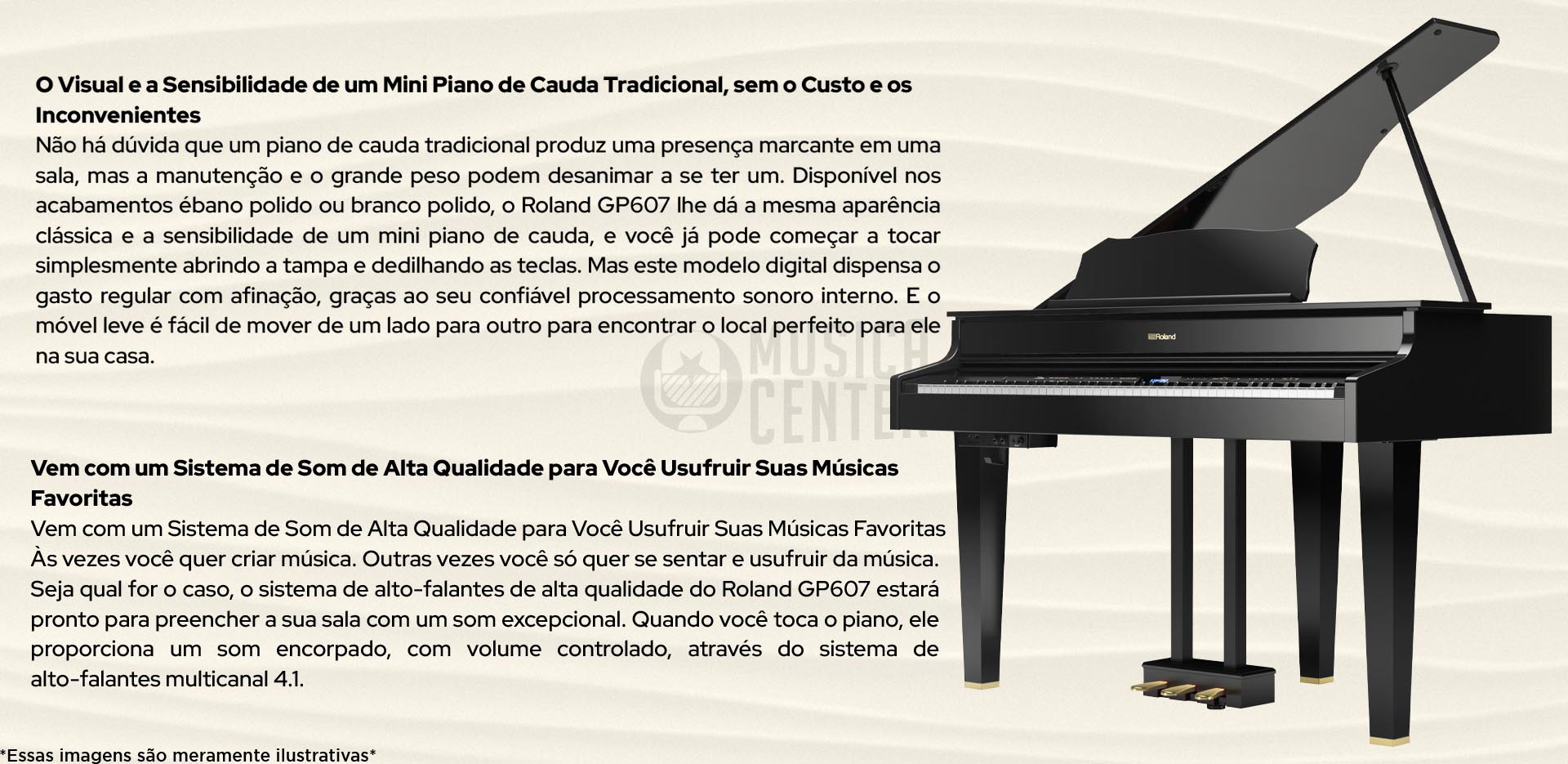 Sobre o Grand Piano Digital Roland GP-607