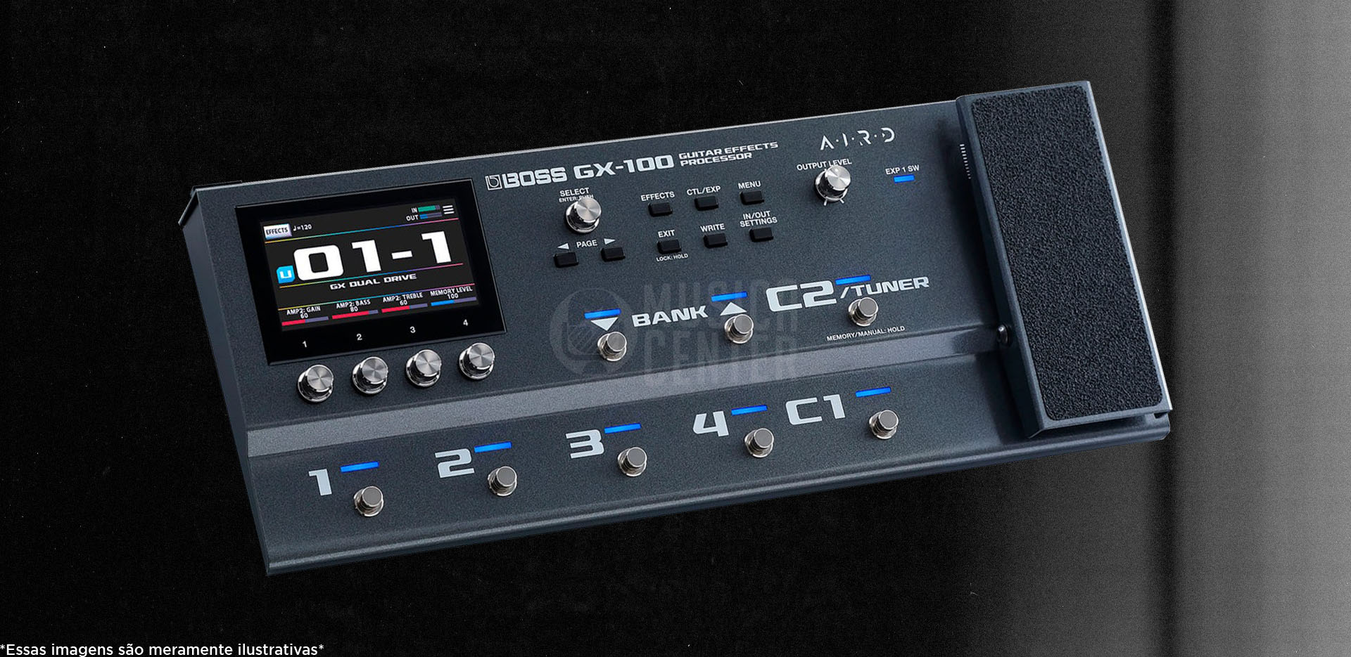 Pedaleira BOSS GX-100 Processador de Efeitos para Guitarra