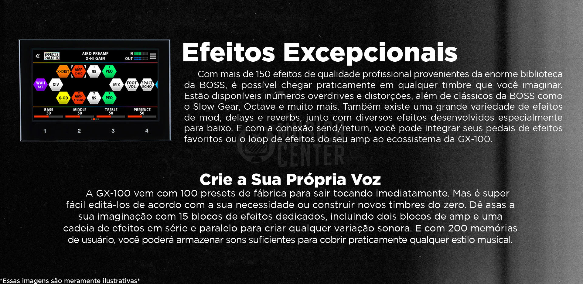 Efeitos Pedaleira BOSS GX-100 Processador de Efeitos para Guitarra