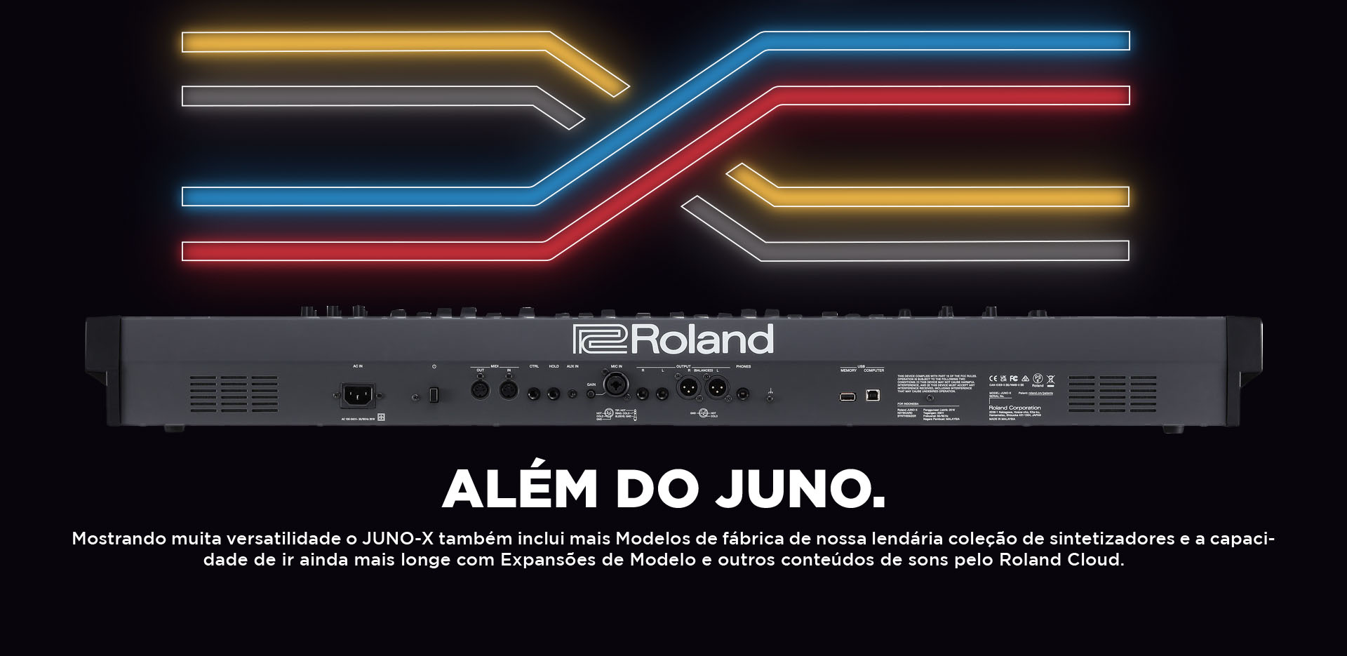 Descrição do Teclado Roland JUNO-X Sintetizador Polifônico