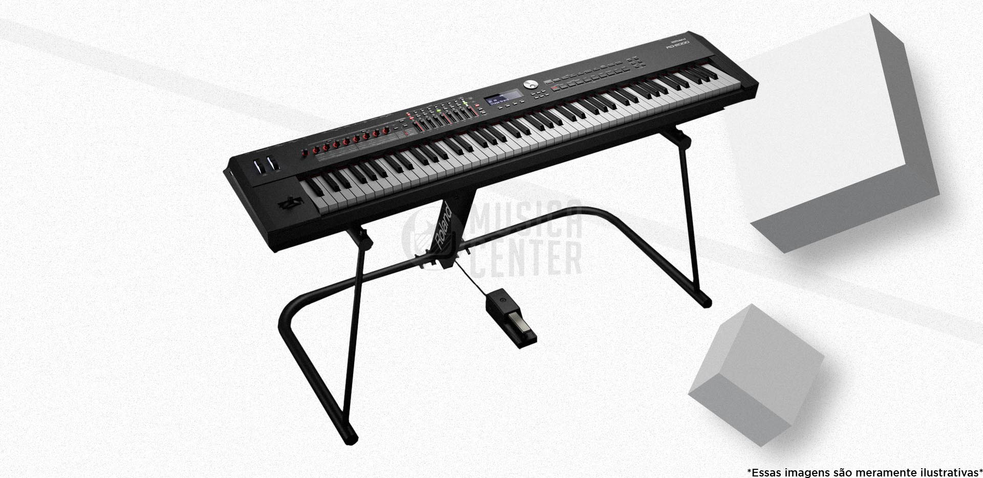 Imagem artística do Piano de Palco Roland RD2000