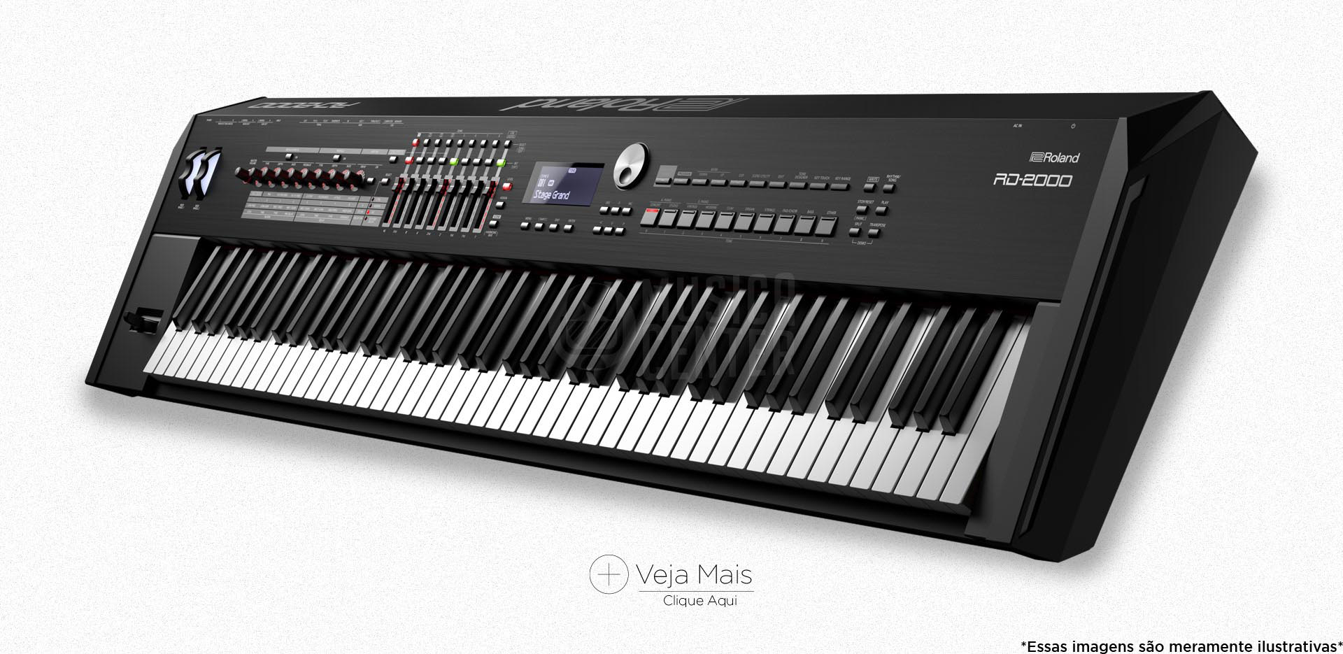 Imagem artística do Piano de Palco Roland RD2000
