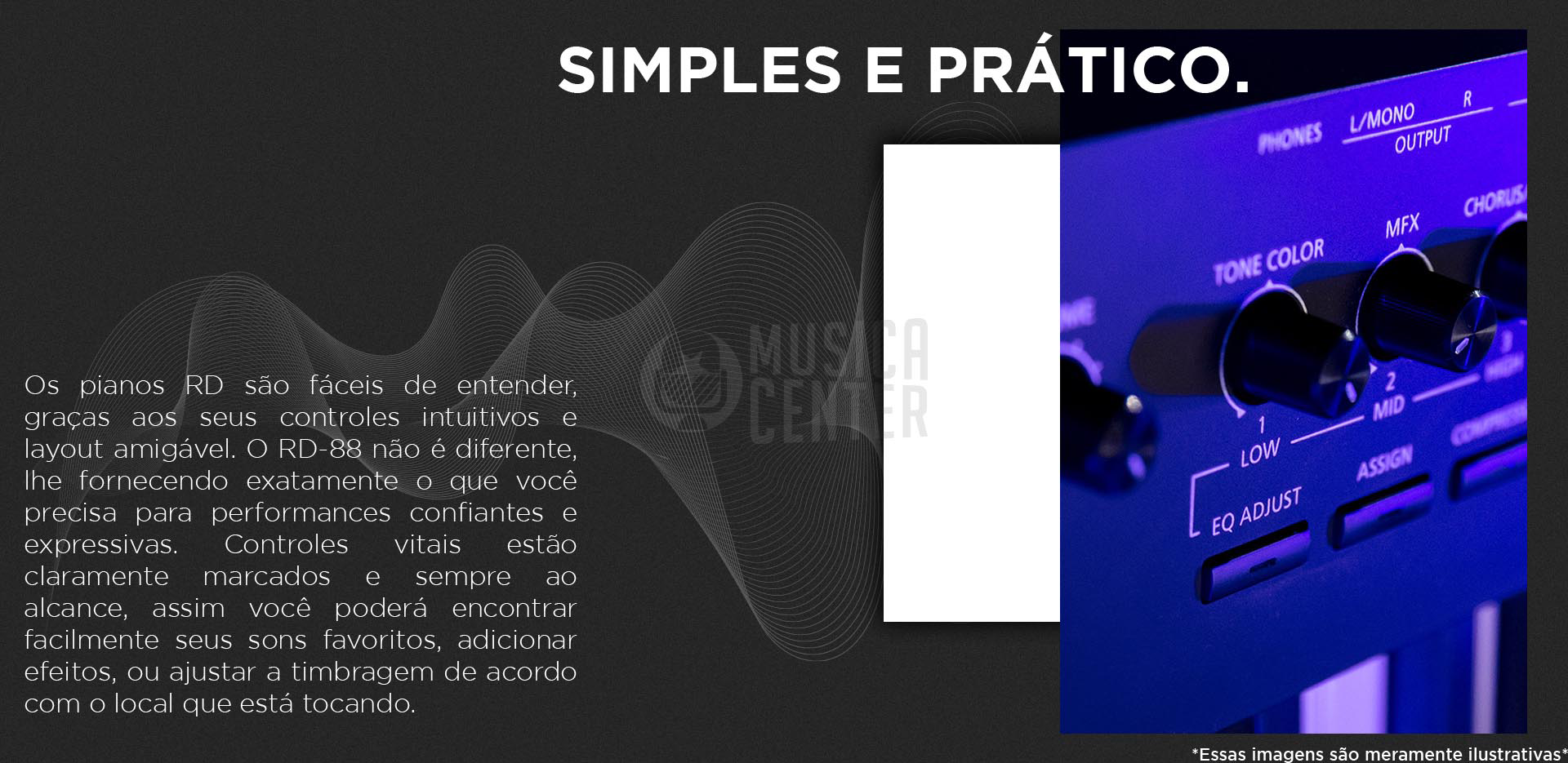 Piano Digital Roland RD-88 é simples e prático