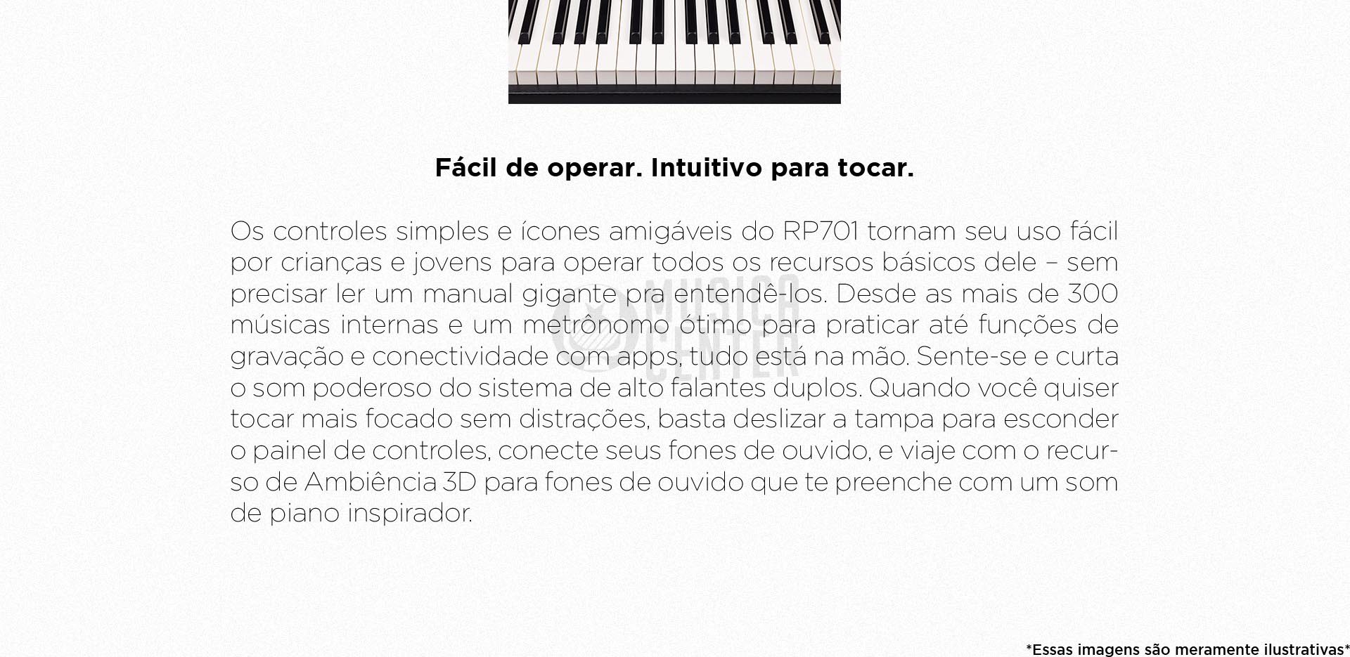 Piano Digital Roland RP701 - fácil e intuitivo de tocar