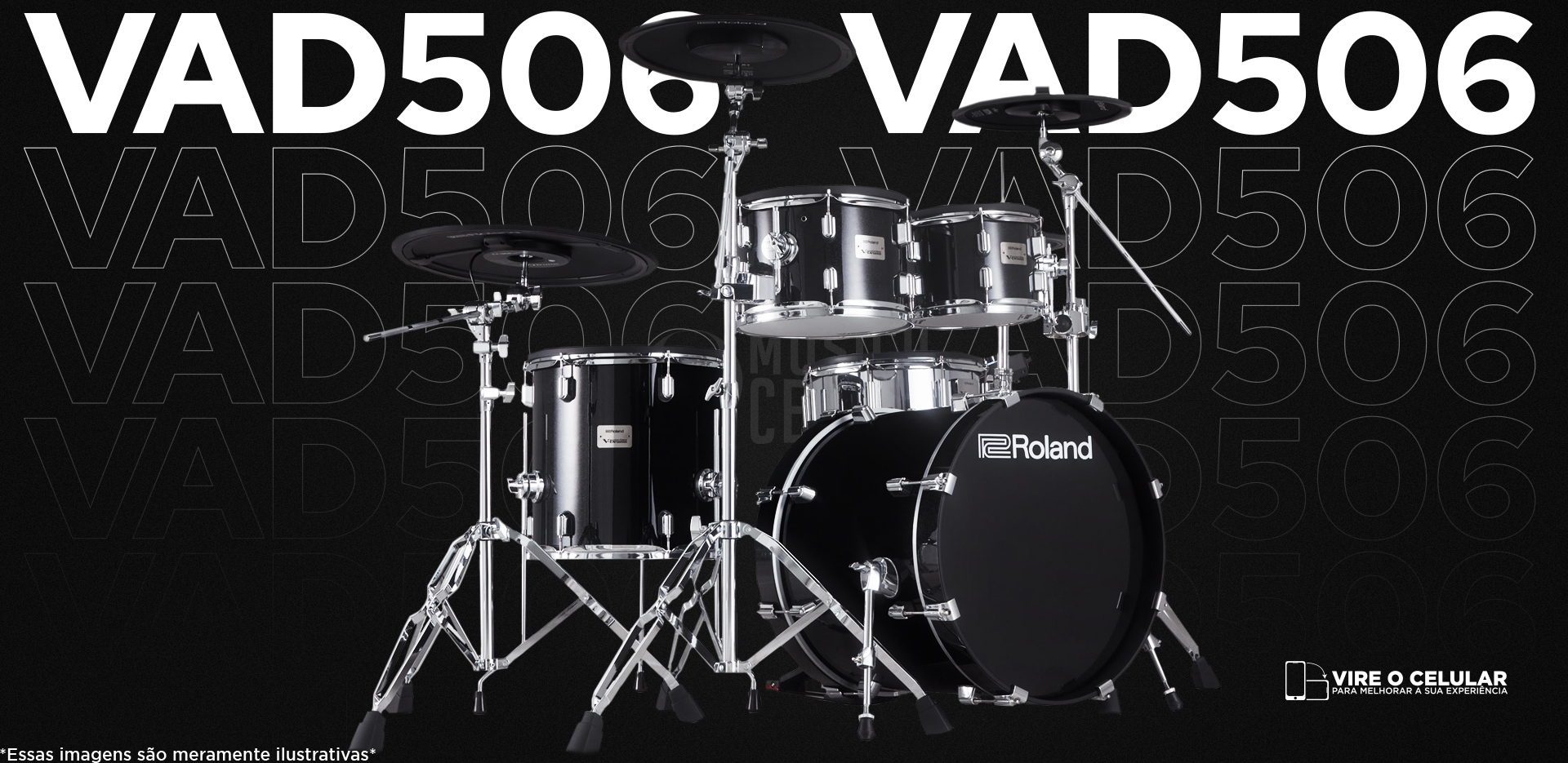 Bateria Eletrônica Roland VAD-506 Acoustic Design sob encomenda na Musica Center